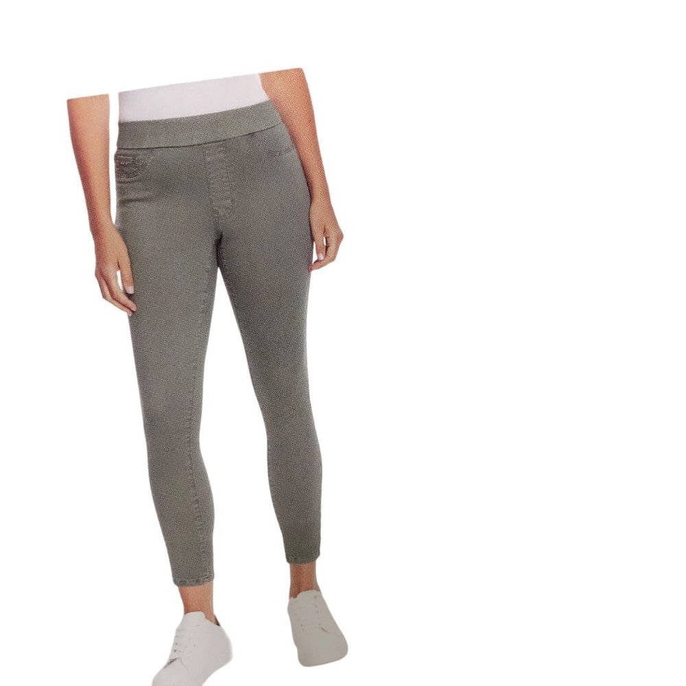 NINE WEST HEIDI PULL- ON‎ CROP STRETCH TWILL PANTS 4 NWT